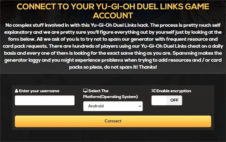 Yu-Gi-Oh Duel Links Hack