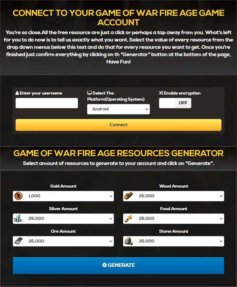 Game-of-War-–-Fire-Age-Online-Hack for Android and iOS