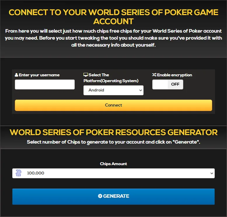 World-Series-of-Poker-Online-Hack-For-Android-and-iOS