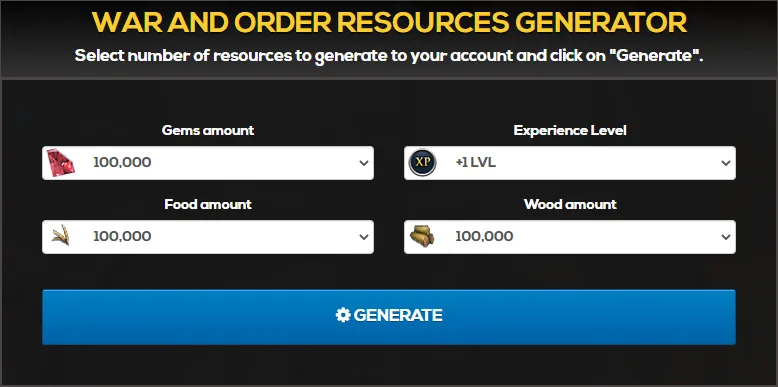 War-and-Order-Online-Generator